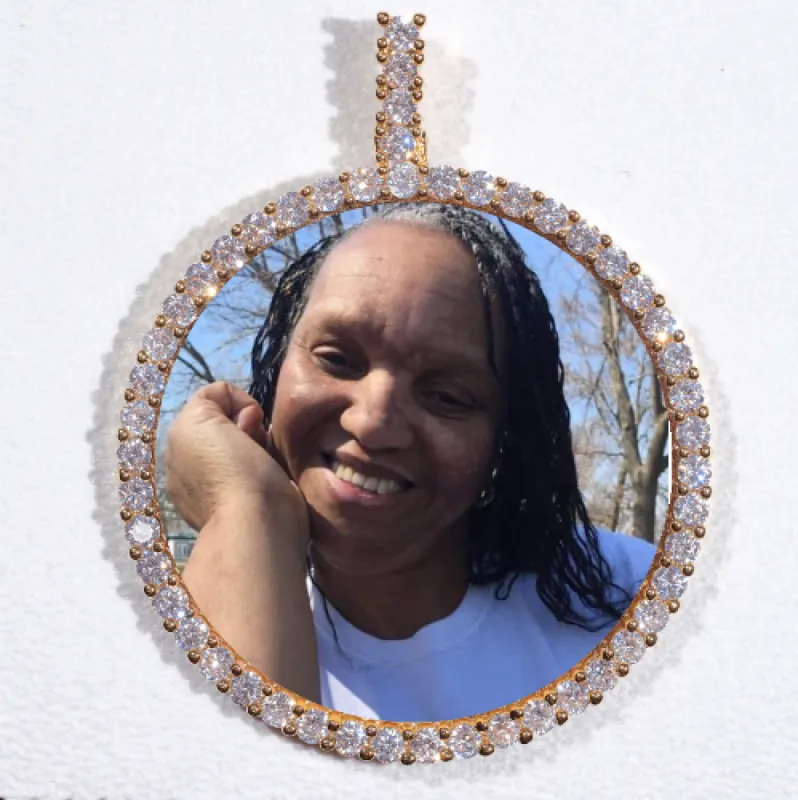 LARGE 3D CIRCLE CUSTOM PICTURE PENDANT sold by The GUU Shop