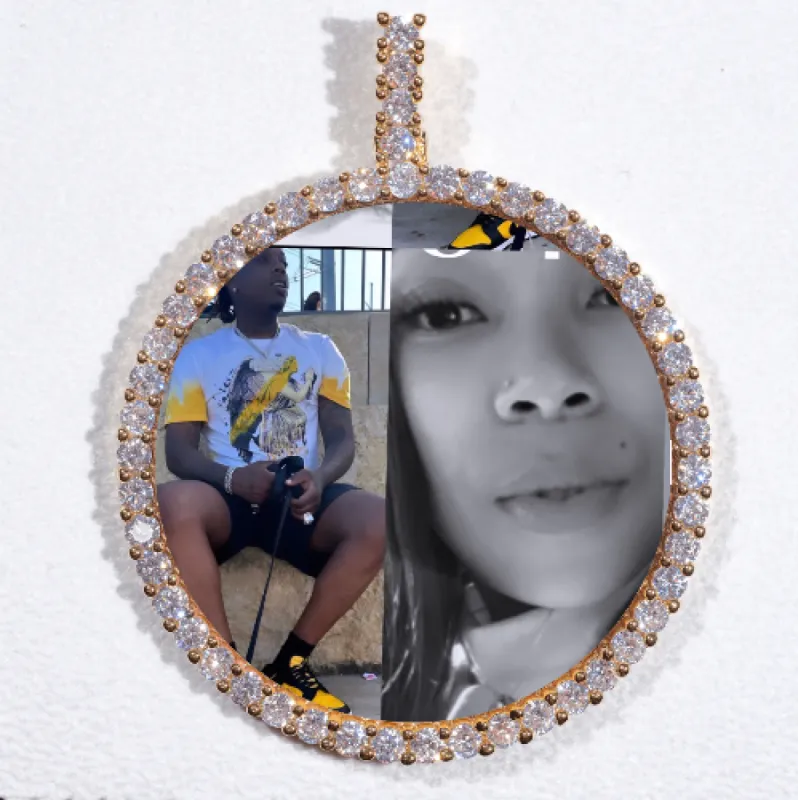 LARGE 3D CIRCLE CUSTOM PICTURE PENDANT sold by The GUU Shop