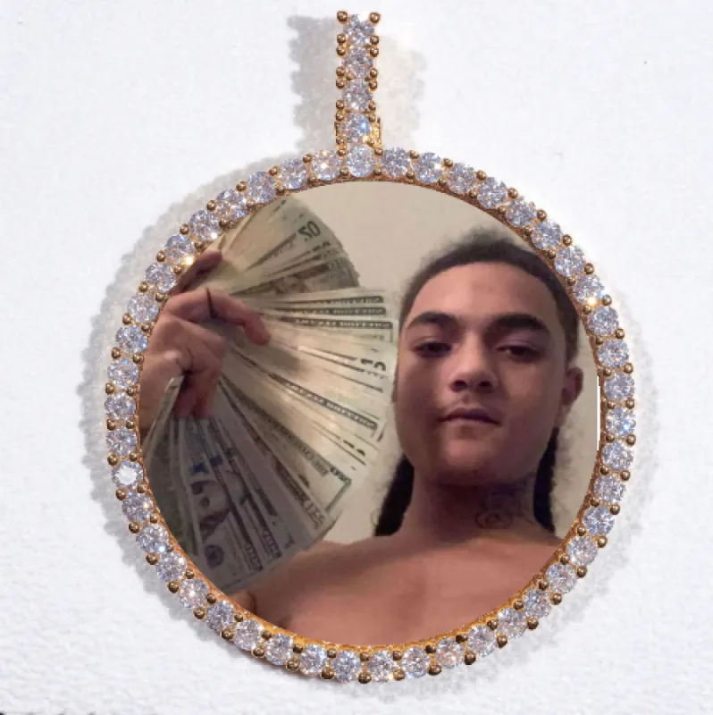 LARGE 3D CIRCLE CUSTOM PICTURE PENDANT sold by The GUU Shop