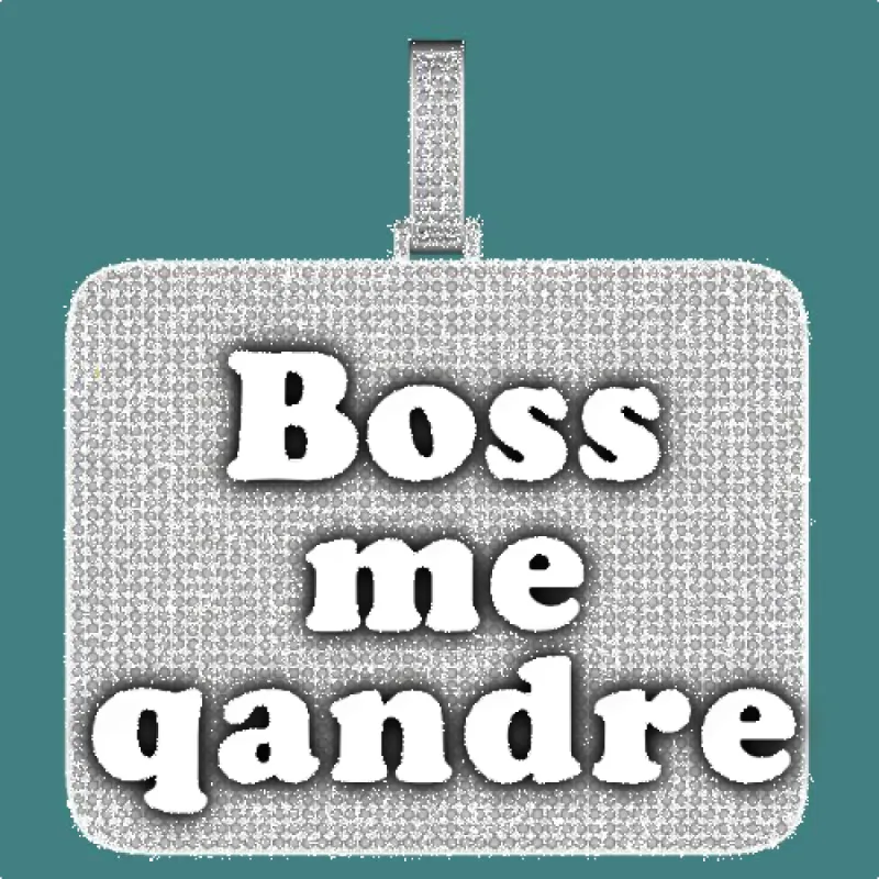 CUSTOM LETTER NECKLACE 3D BIG SQUARE sold by The GUU Shop