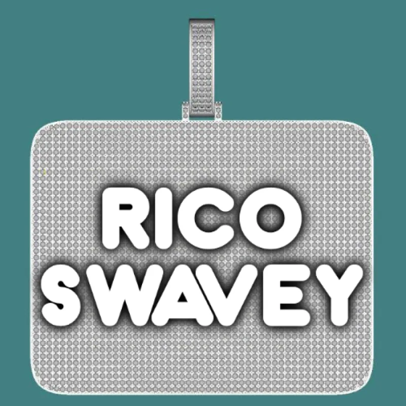 CUSTOM LETTER NECKLACE 3D BIG SQUARE sold by The GUU Shop