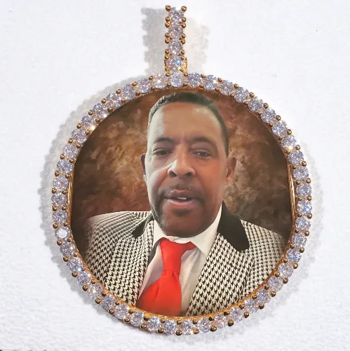 LARGE 3D CIRCLE CUSTOM PICTURE PENDANT sold by The GUU Shop