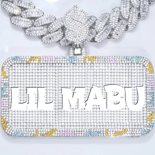 CUSTOM LETTER NECKLACE 3D COLORFUL SQUARE sold by The GUU Shop