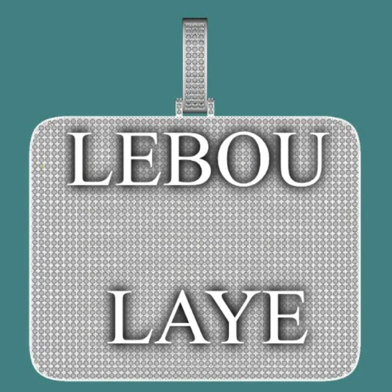 CUSTOM LETTER NECKLACE 3D BIG SQUARE sold by The GUU Shop