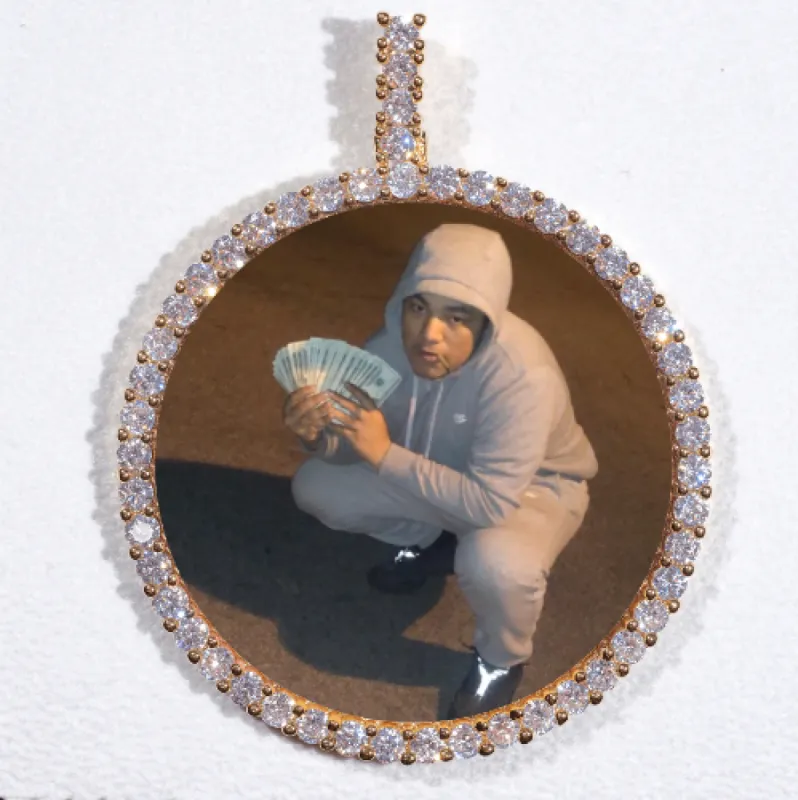 LARGE 3D CIRCLE CUSTOM PICTURE PENDANT sold by The GUU Shop