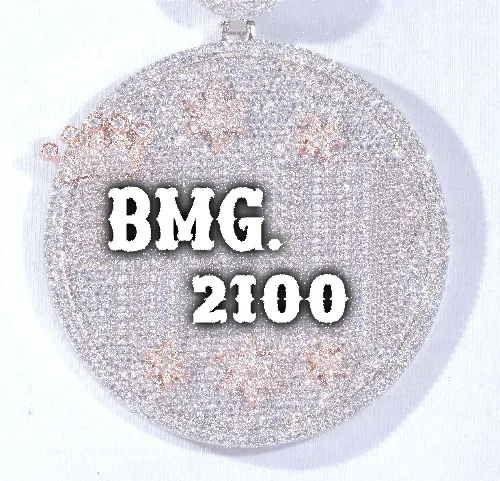 CUSTOM LETTER NECKLACE 3D BIG CROWN DISC sold by The GUU Shop