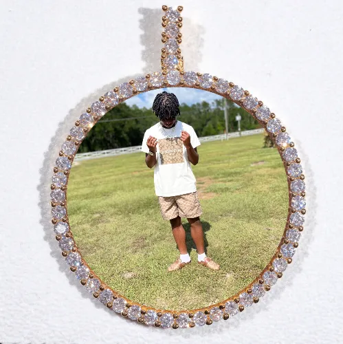 LARGE 3D CIRCLE CUSTOM PICTURE PENDANT sold by The GUU Shop