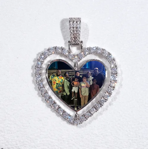 3D Spinning 2-Faced Heart Custom Picture Pendant sold by The GUU Shop