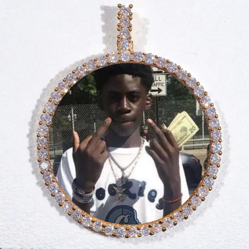 LARGE 3D CIRCLE CUSTOM PICTURE PENDANT sold by The GUU Shop