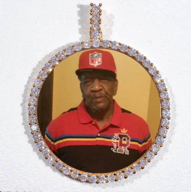 LARGE 3D CIRCLE CUSTOM PICTURE PENDANT sold by The GUU Shop