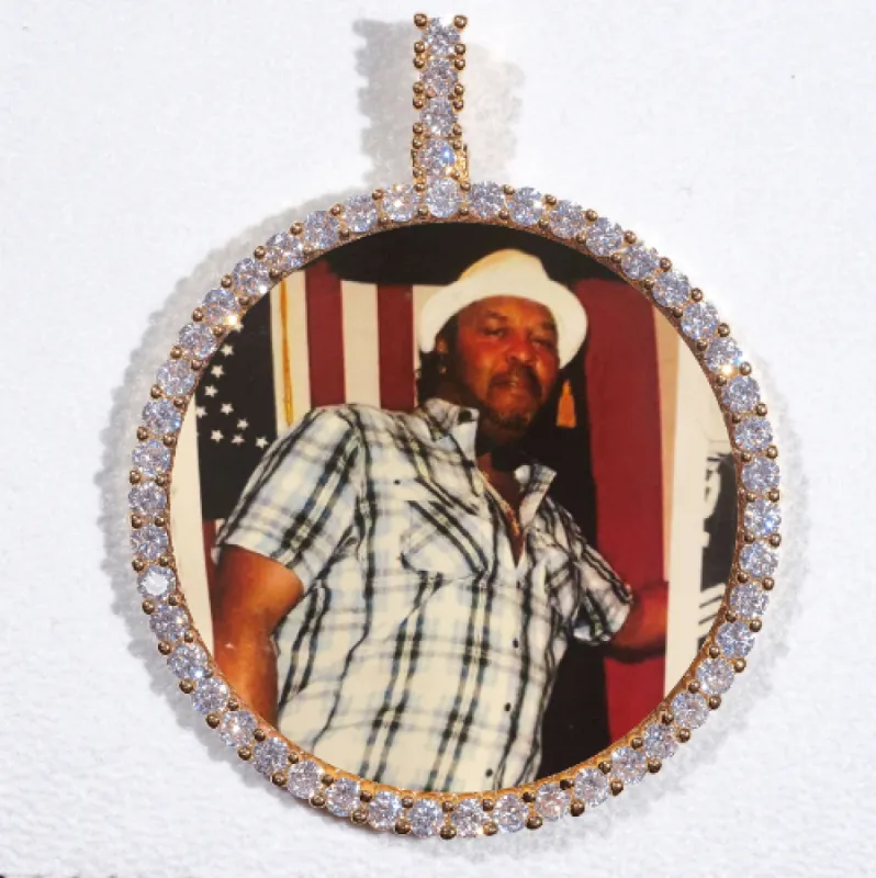 LARGE 3D CIRCLE CUSTOM PICTURE PENDANT sold by The GUU Shop