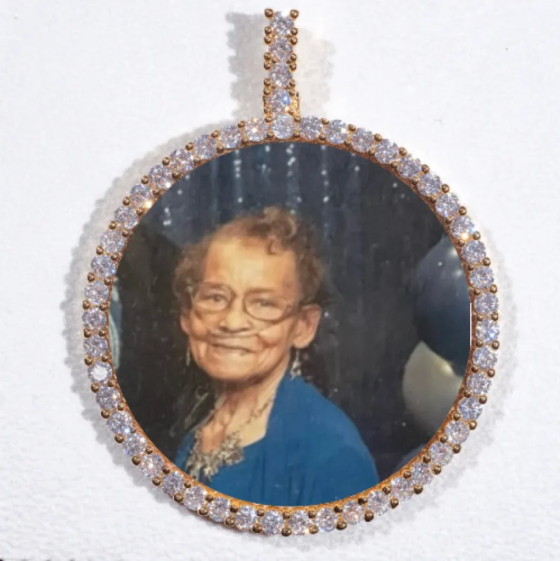 LARGE 3D CIRCLE CUSTOM PICTURE PENDANT sold by The GUU Shop