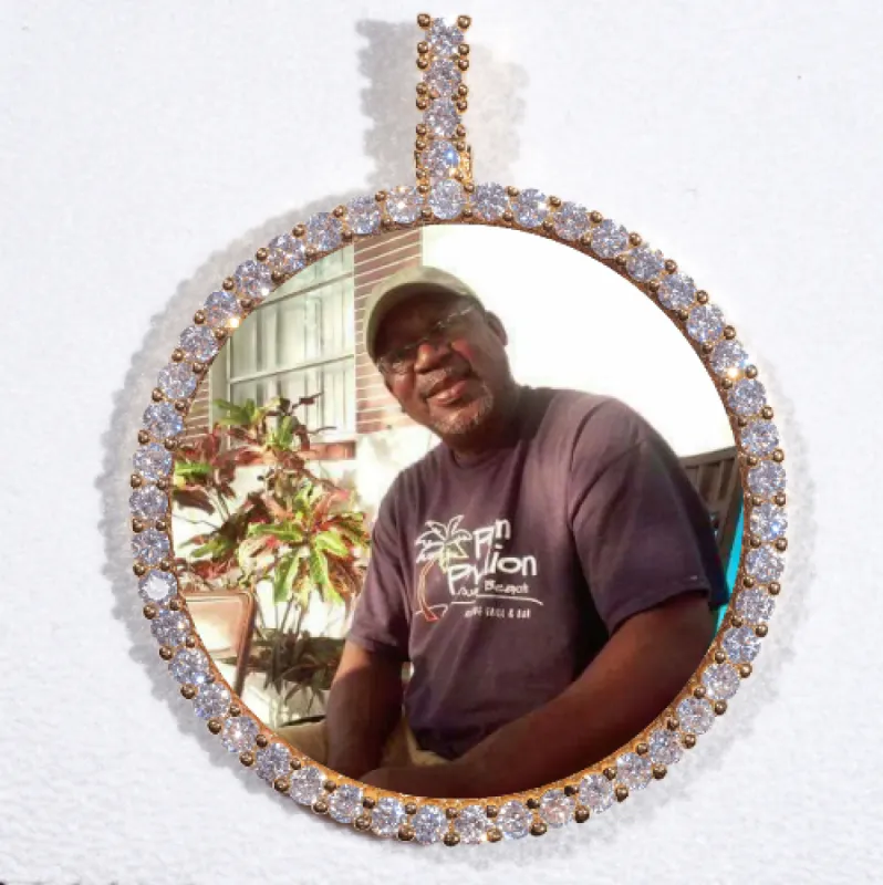 LARGE 3D CIRCLE CUSTOM PICTURE PENDANT sold by The GUU Shop