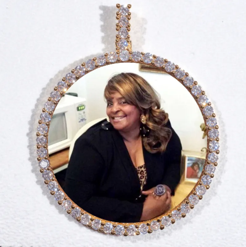 LARGE 3D CIRCLE CUSTOM PICTURE PENDANT sold by The GUU Shop