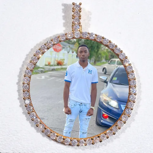 LARGE 3D CIRCLE CUSTOM PICTURE PENDANT sold by The GUU Shop