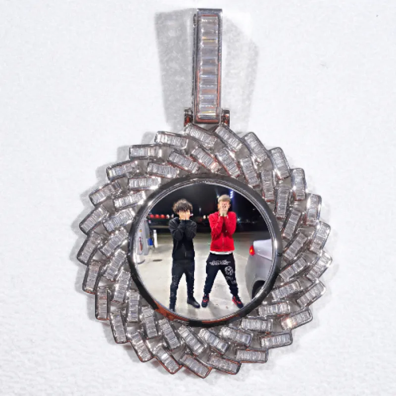 Large 3D Baguette Custom Picture Pendant sold by The GUU Shop