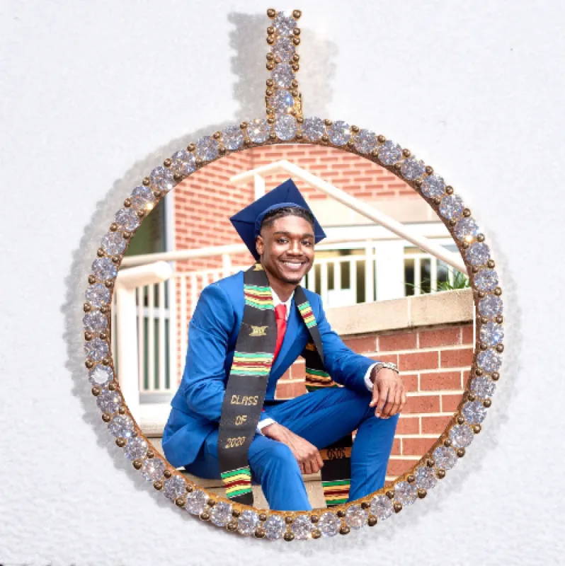 LARGE 3D CIRCLE CUSTOM PICTURE PENDANT sold by The GUU Shop