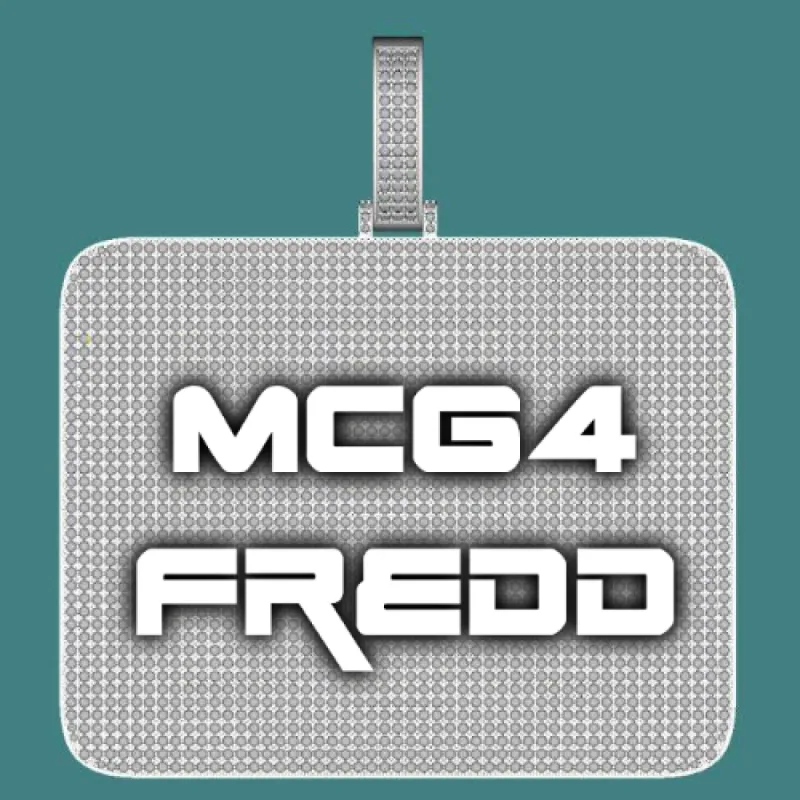 CUSTOM LETTER NECKLACE 3D BIG SQUARE sold by The GUU Shop