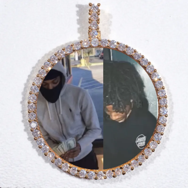 LARGE 3D CIRCLE CUSTOM PICTURE PENDANT made by The GUU Shop