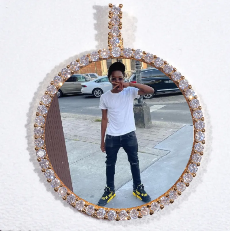 LARGE 3D CIRCLE CUSTOM PICTURE PENDANT sold by The GUU Shop