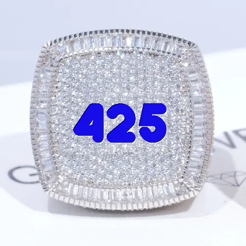 CUSTOM LETTER 3D ICED RING sold by The GUU Shop