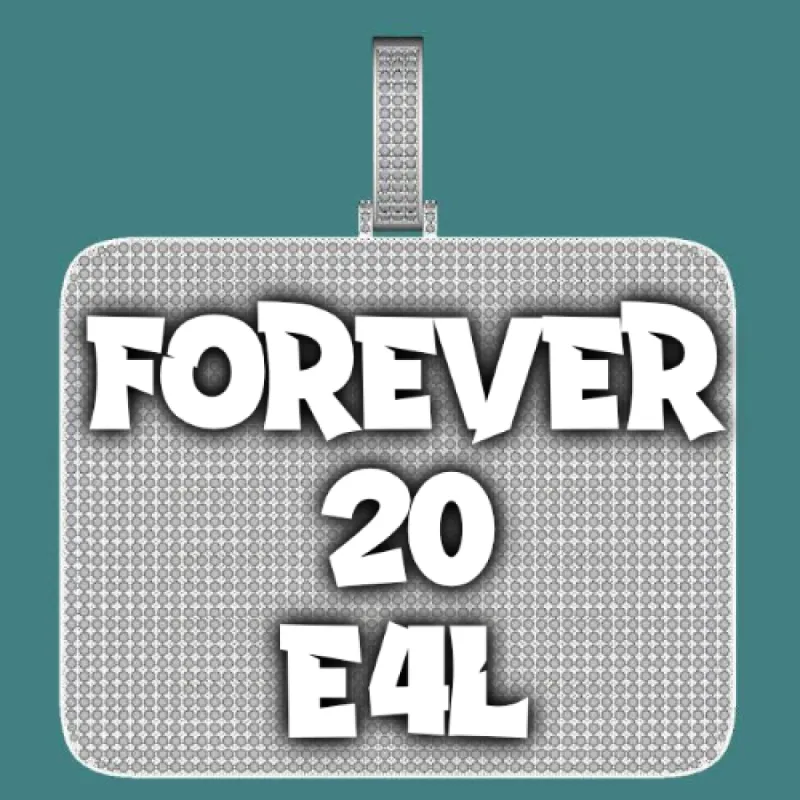 CUSTOM LETTER NECKLACE 3D BIG SQUARE sold by The GUU Shop