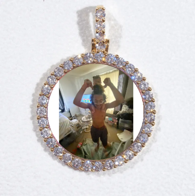 3D CIRCLE CUSTOM PICTURE PENDANT SMALL SIZE sold by The GUU Shop