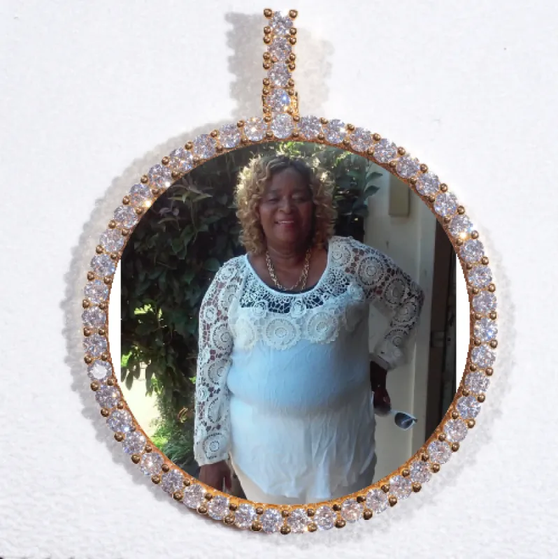 LARGE 3D CIRCLE CUSTOM PICTURE PENDANT sold by The GUU Shop