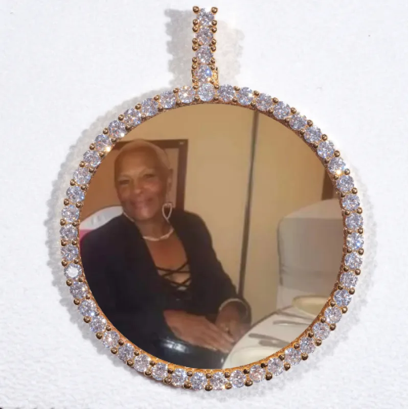 LARGE 3D CIRCLE CUSTOM PICTURE PENDANT sold by The GUU Shop