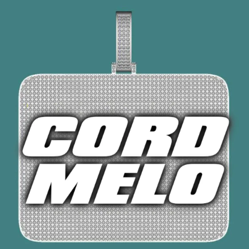 CUSTOM LETTER NECKLACE 3D BIG SQUARE sold by The GUU Shop