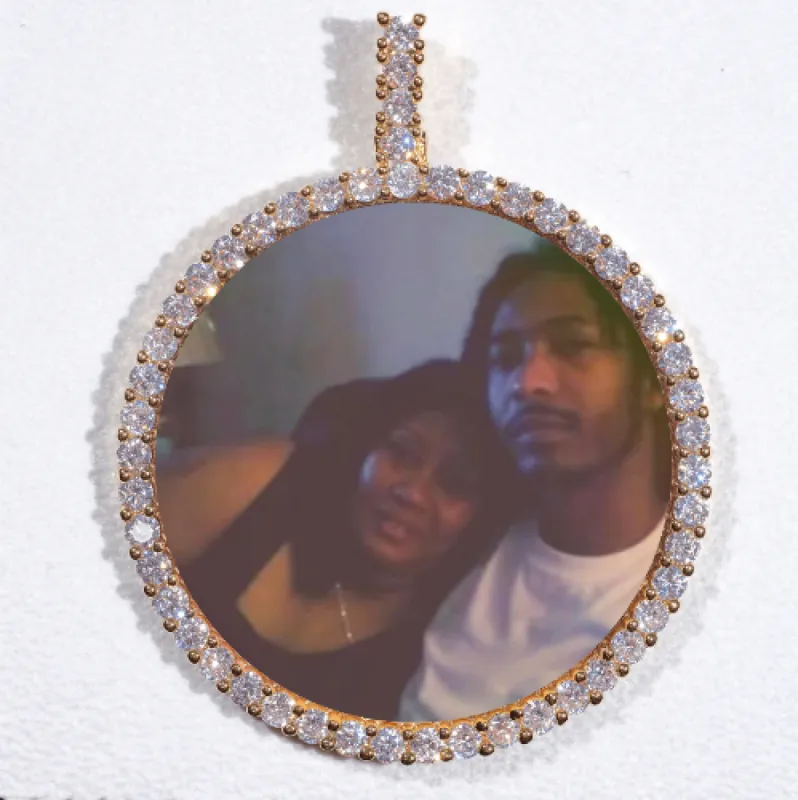 LARGE 3D CIRCLE CUSTOM PICTURE PENDANT sold by The GUU Shop