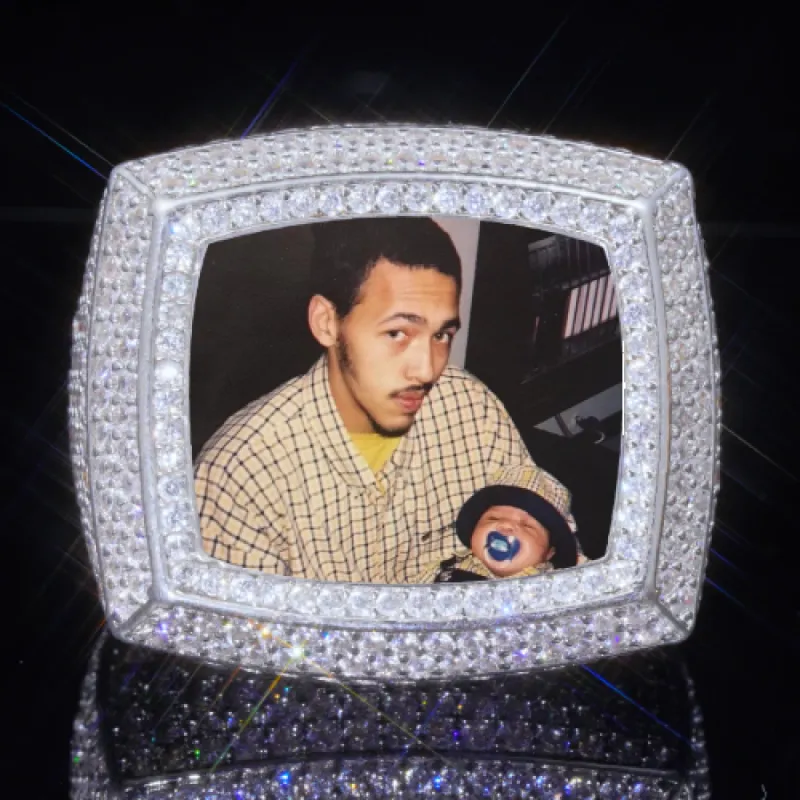 3D CUSTOM PICTURE ICED RING sold by The GUU Shop