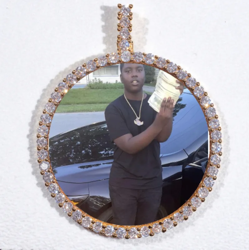 LARGE 3D CIRCLE CUSTOM PICTURE PENDANT sold by The GUU Shop