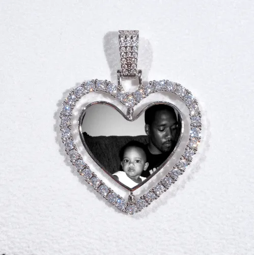 3D Spinning 2-Faced Heart Custom Picture Pendant sold by The GUU Shop