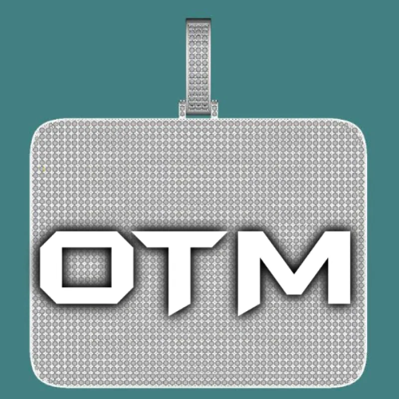 CUSTOM LETTER NECKLACE 3D BIG SQUARE sold by The GUU Shop