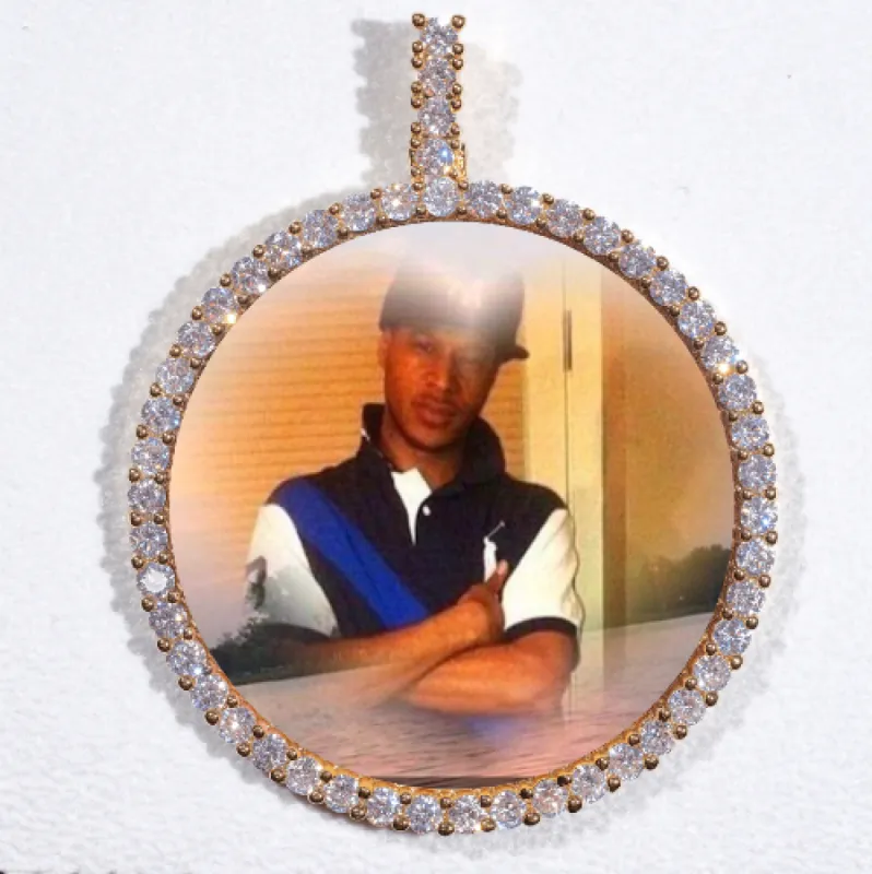 LARGE 3D CIRCLE CUSTOM PICTURE PENDANT sold by The GUU Shop