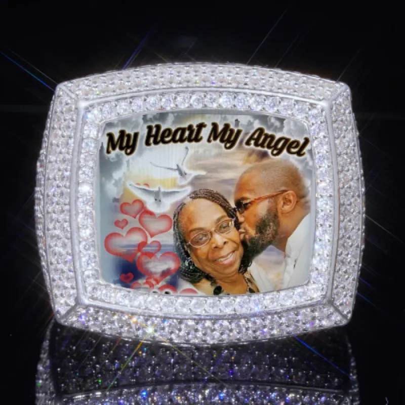 3D CUSTOM PICTURE ICED RING sold by The GUU Shop