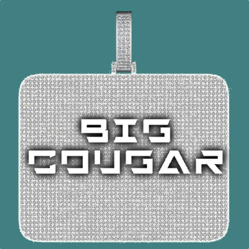 CUSTOM LETTER NECKLACE 3D BIG SQUARE sold by The GUU Shop