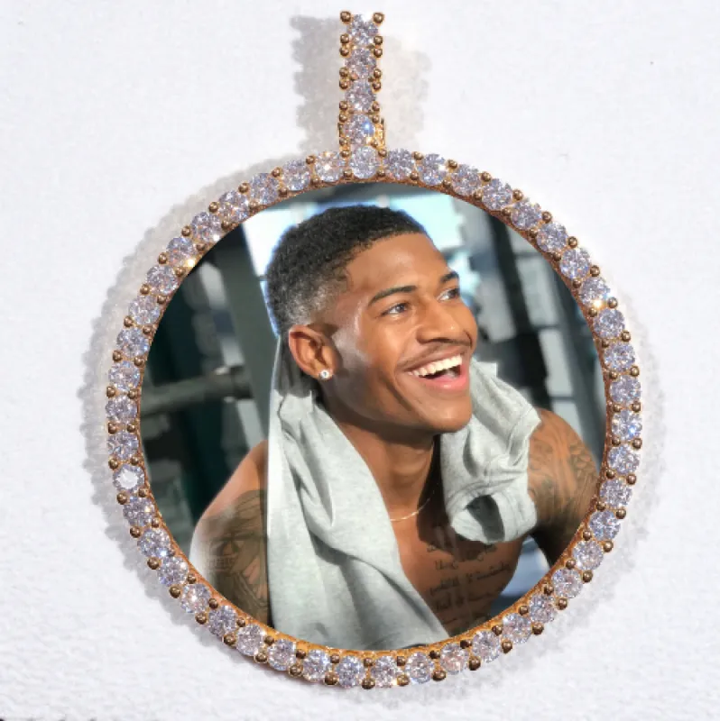 LARGE 3D CIRCLE CUSTOM PICTURE PENDANT sold by The GUU Shop