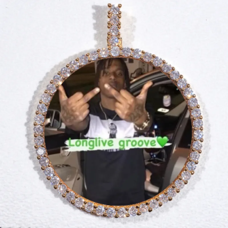 LARGE 3D CIRCLE CUSTOM PICTURE PENDANT sold by The GUU Shop