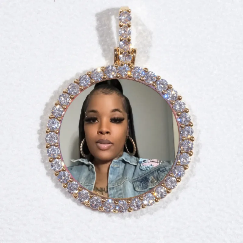 3D CIRCLE CUSTOM PICTURE PENDANT SMALL SIZE sold by The GUU Shop