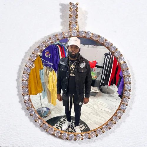 LARGE 3D CIRCLE CUSTOM PICTURE PENDANT sold by The GUU Shop