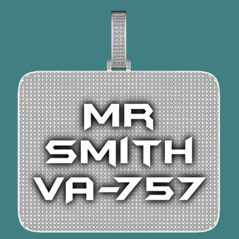 CUSTOM LETTER NECKLACE 3D BIG SQUARE sold by The GUU Shop