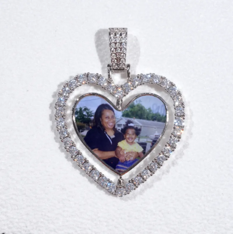 3D Spinning 2-Faced Heart Custom Picture Pendant sold by The GUU Shop