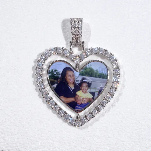 3D Spinning 2-Faced Heart Custom Picture Pendant sold by The GUU Shop