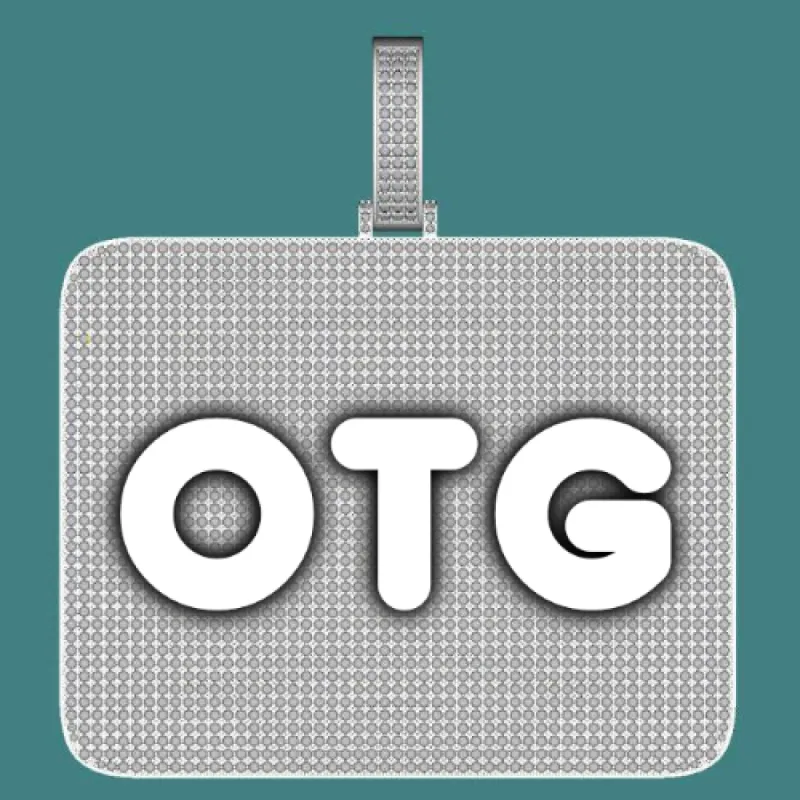 CUSTOM LETTER NECKLACE 3D BIG SQUARE sold by The GUU Shop