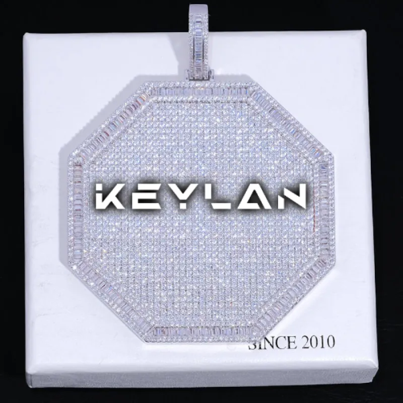 CUSTOM LETTER NECKLACE 3D BIG OCTAGON made by The GUU Shop