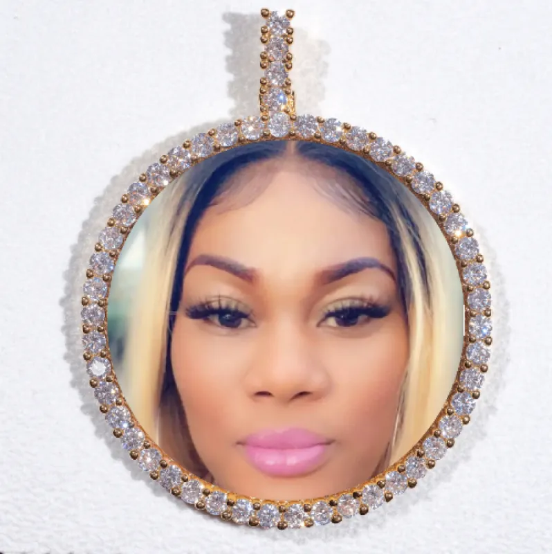 LARGE 3D CIRCLE CUSTOM PICTURE PENDANT sold by The GUU Shop