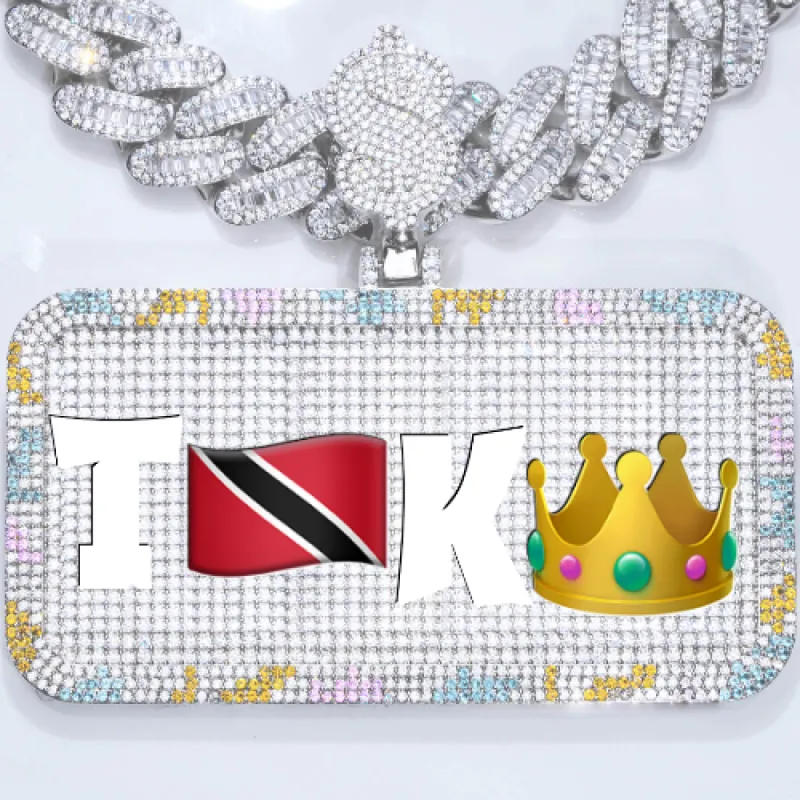 CUSTOM LETTER NECKLACE 3D COLORFUL SQUARE sold by The GUU Shop