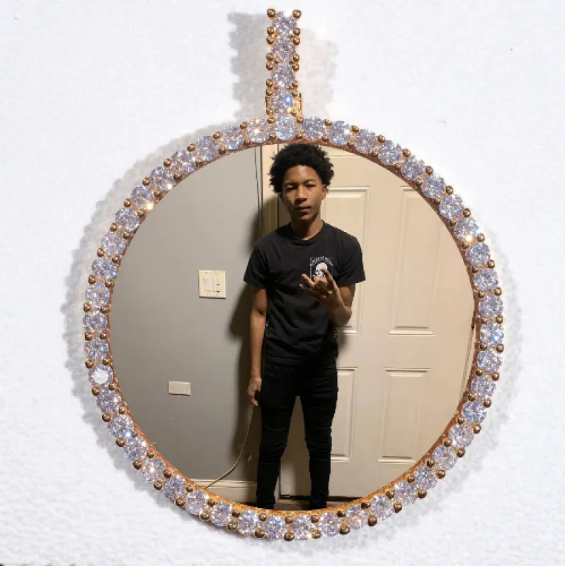 LARGE 3D CIRCLE CUSTOM PICTURE PENDANT sold by The GUU Shop